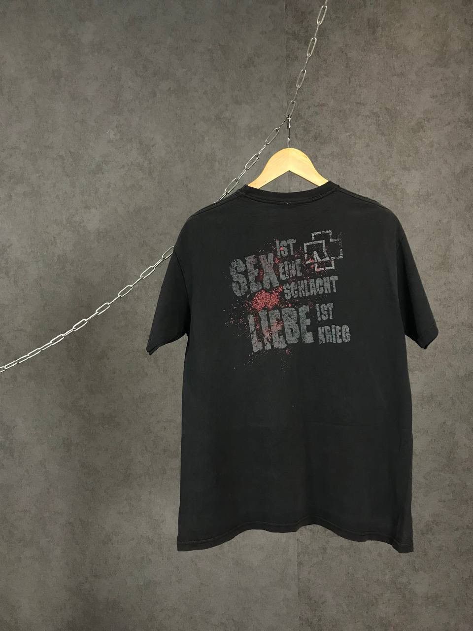 Band Tees Rammstein vintage rock band overprinted distressed tee Size US L / EU 52-54 / 3 - 2 Thumbnail