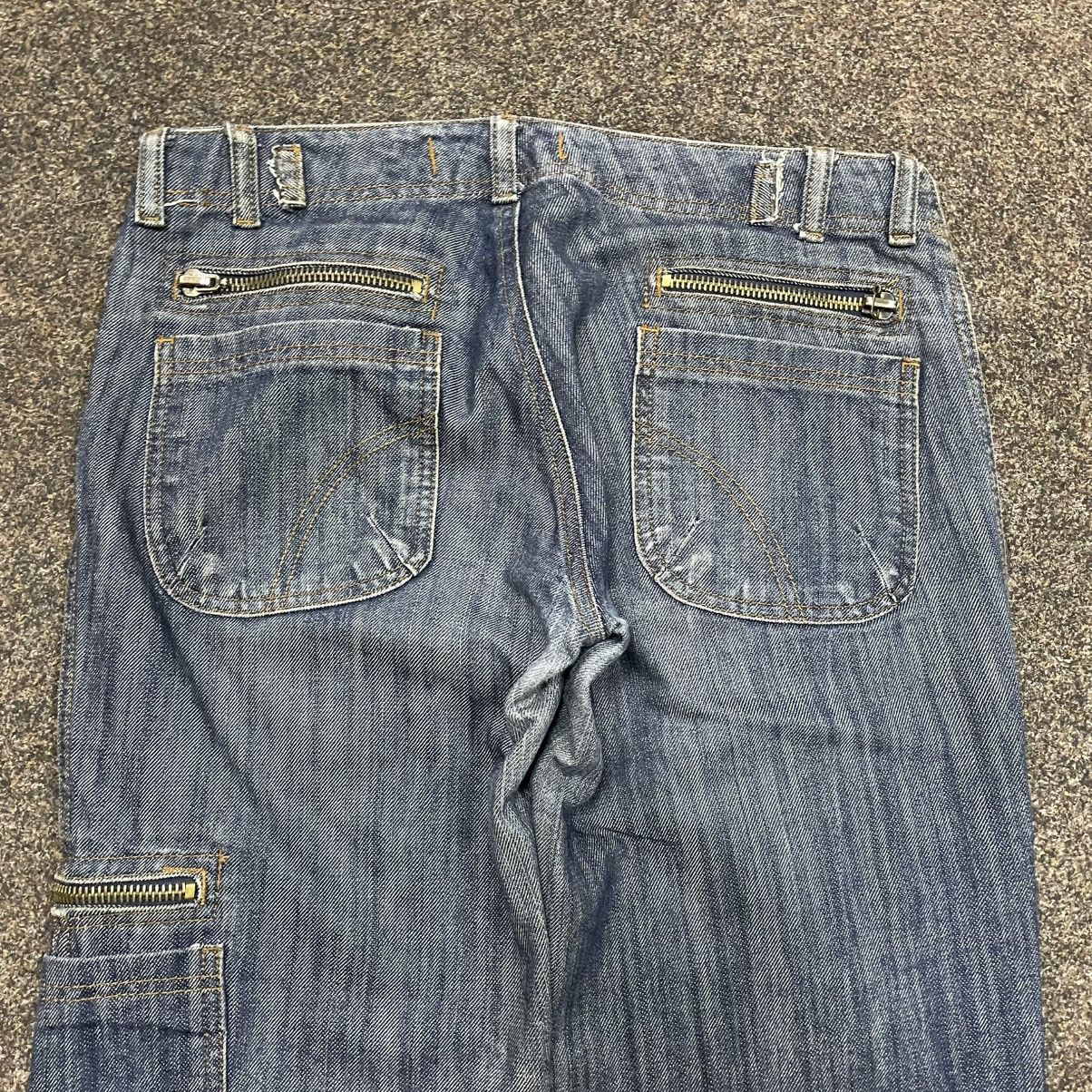 vintage pants bootcut jeans multi Y2K flared fade