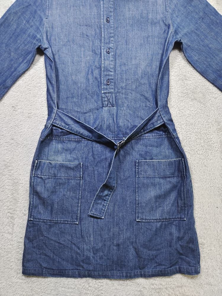 A.P.C. A.P.C INDIGO DENIM MINI DRESS BELTED SIZE 36 Size XS / US 0-2 / IT 36-38 - 6 Thumbnail