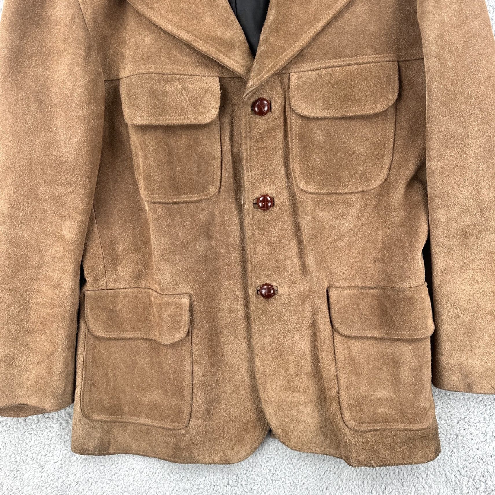 Vintage VINTAGE Leather & Suede Jacket Western Wear Heavy Duty Cowboy Brown L Mens 1970s Rockabilly Size US L / EU 52-54 / 3 - 4 Thumbnail