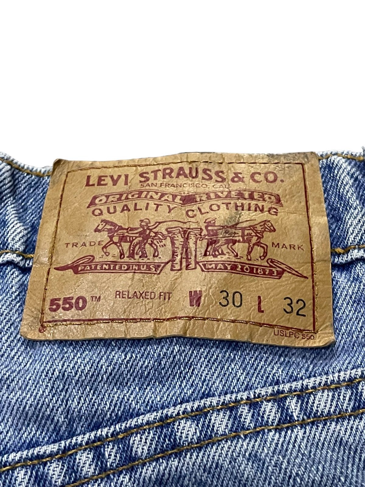 Hysteric Glamour × Levi's × Vintage Vintage Levis 550 Loose Fit Distressed Frayed Jeans Size US 29 - 16 Thumbnail