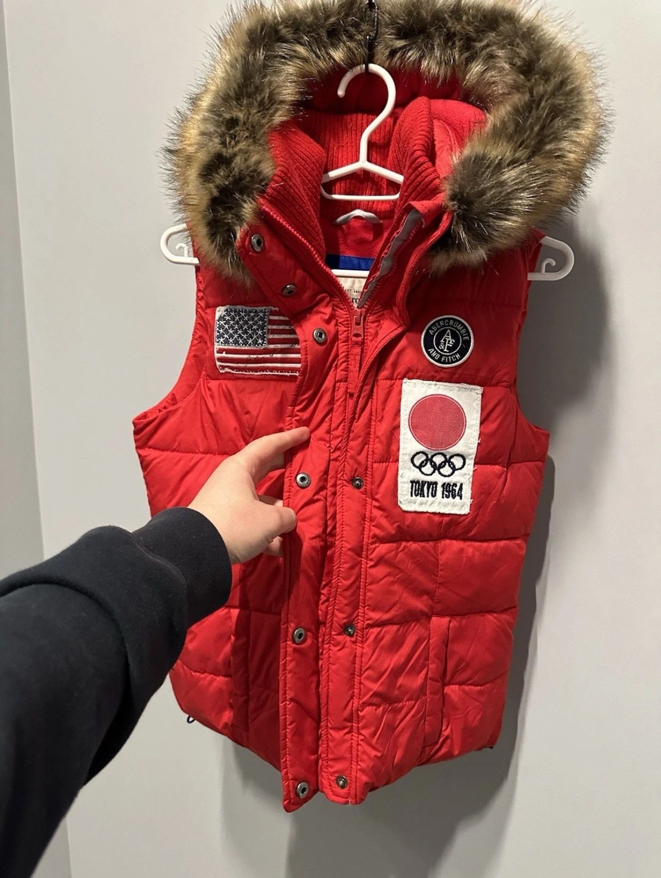 Abercrombie & Fitch CRAZY JAPAN DOWN VEST ABERCROMIE & FITCH CHIEF KEEF USA FLAG Size S / US 4 / IT 40 - 8 Thumbnail