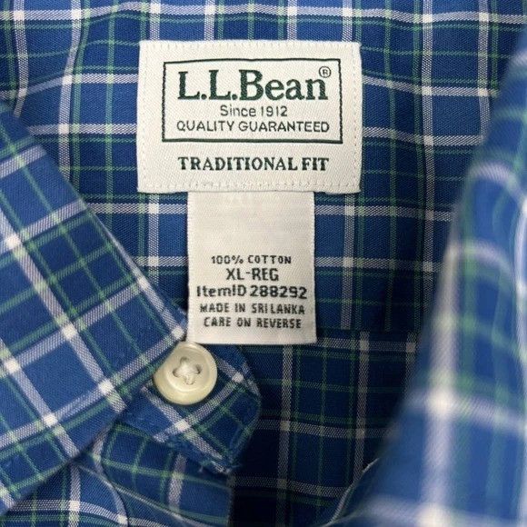 L.L. Bean L.L. Bean Button Up Shirt Men Plaid Collared Cotton XL Size US XL / EU 56 / 4 - 5 Thumbnail