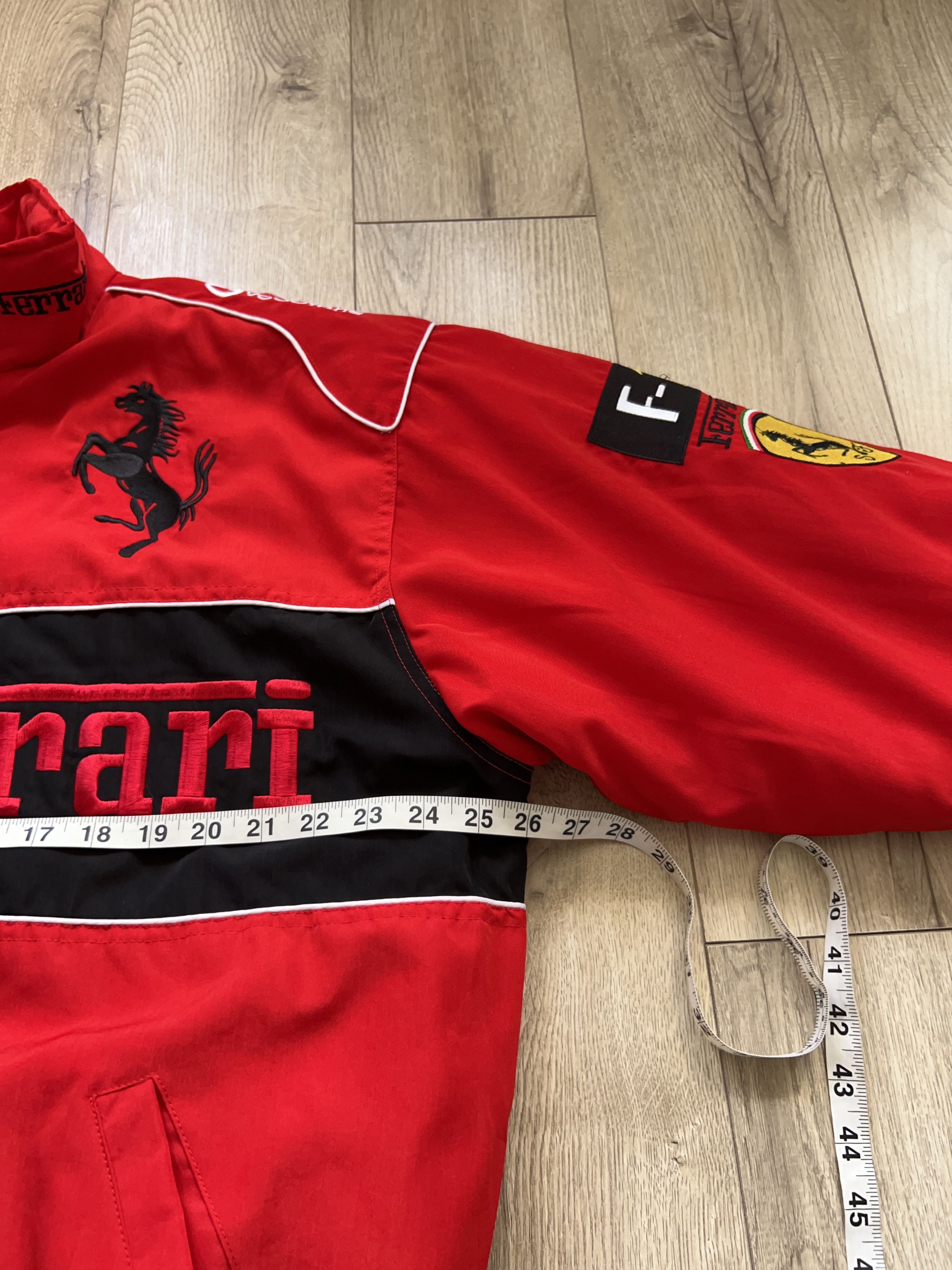 Ferrari × Formula 1 Mens Big Logo Embroidery Racing Jacket Zip Red Driver Coat Size US XL / EU 56 / 4 - 5 Thumbnail