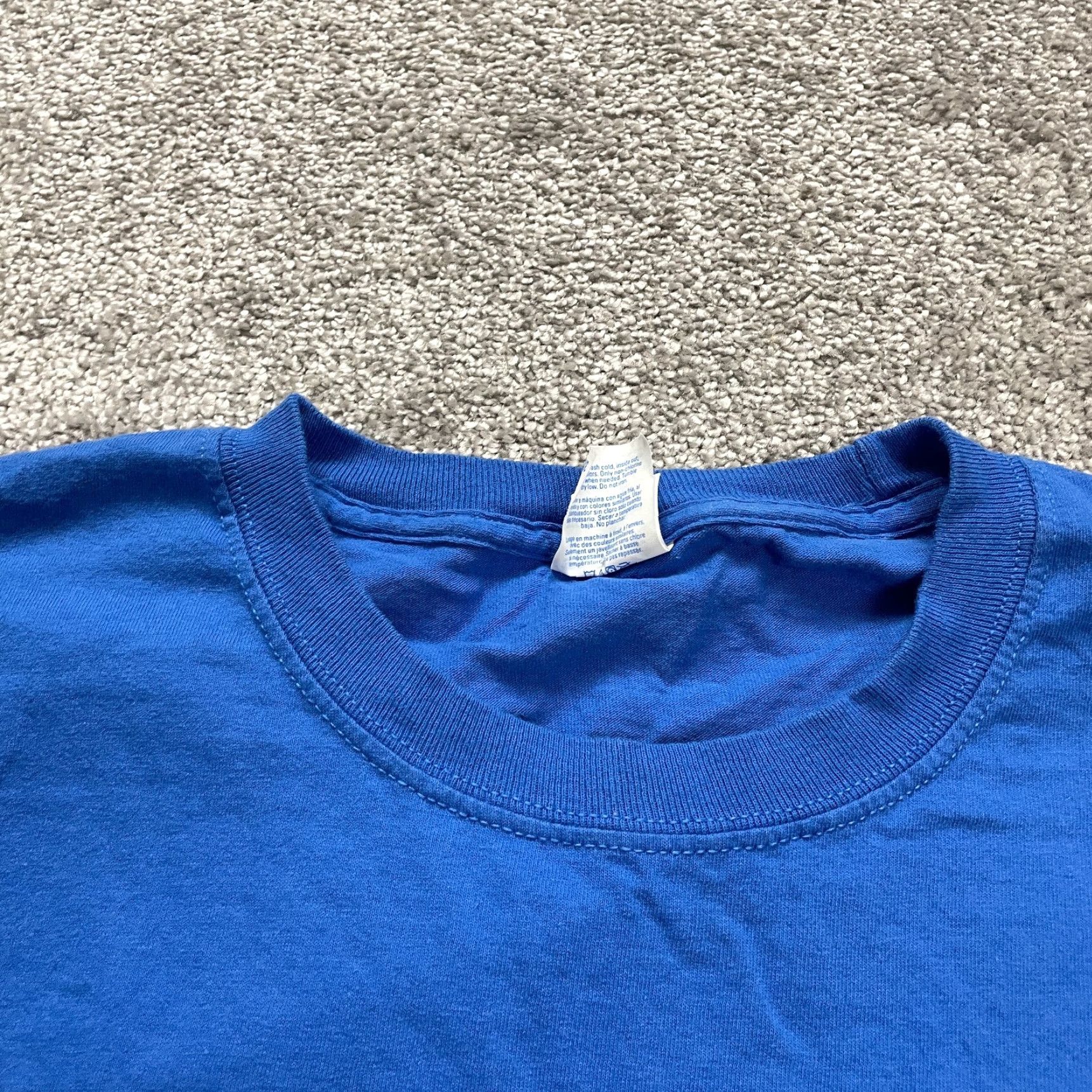 Port & Company VINTAGE Port & Company Men's T-Shirt 3XL Crew Neck Cotton Blue Short Sleeve Classic Outdoor Size US XXL / EU 58 / 5 - 3 Thumbnail