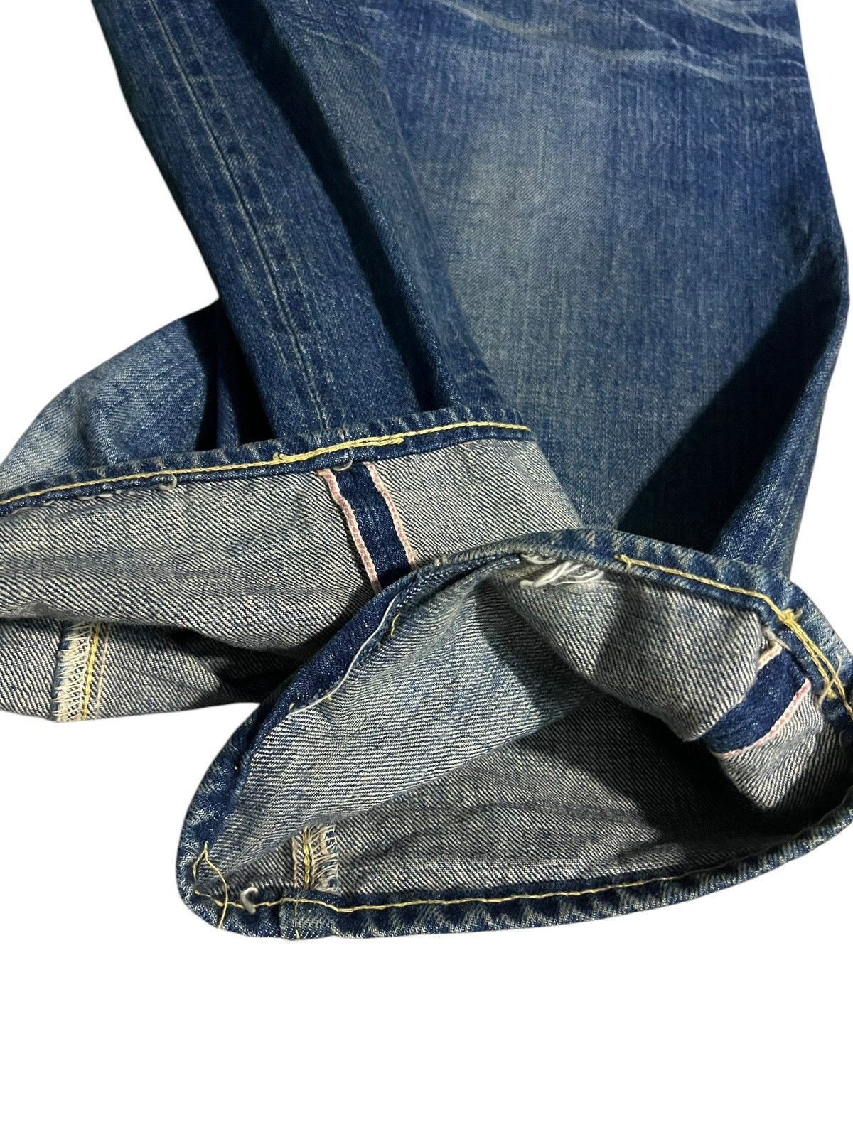 Sugar Cane VINTAGE SUGAR CANES LOT 901 DISTRESS SELVEDGE JEANS Size US 31 - 14 Thumbnail