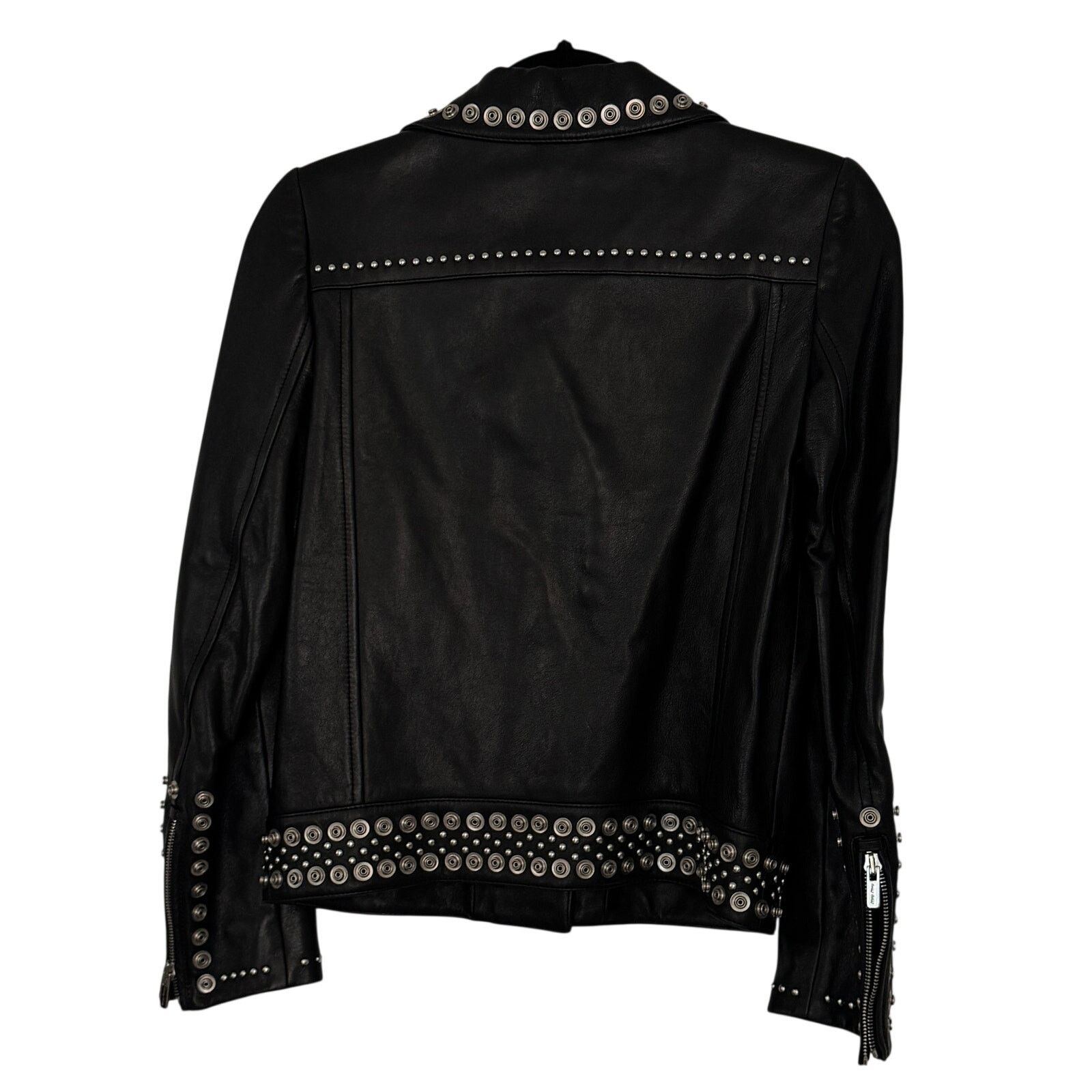 Miu Miu 17AW Miu Miu NWT Studded Leather Jacket Size S / US 4 / IT 40 - 2 Thumbnail