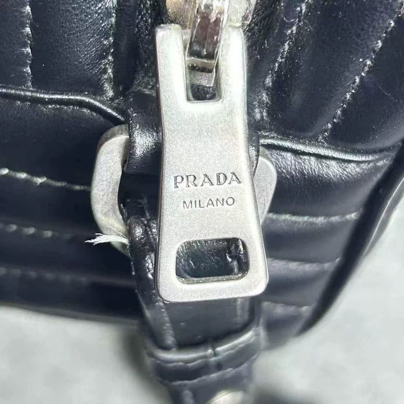 Prada Prada Classic Black Silver Camera Shoulder Bag-2506 Size ONE SIZE - 8 Thumbnail