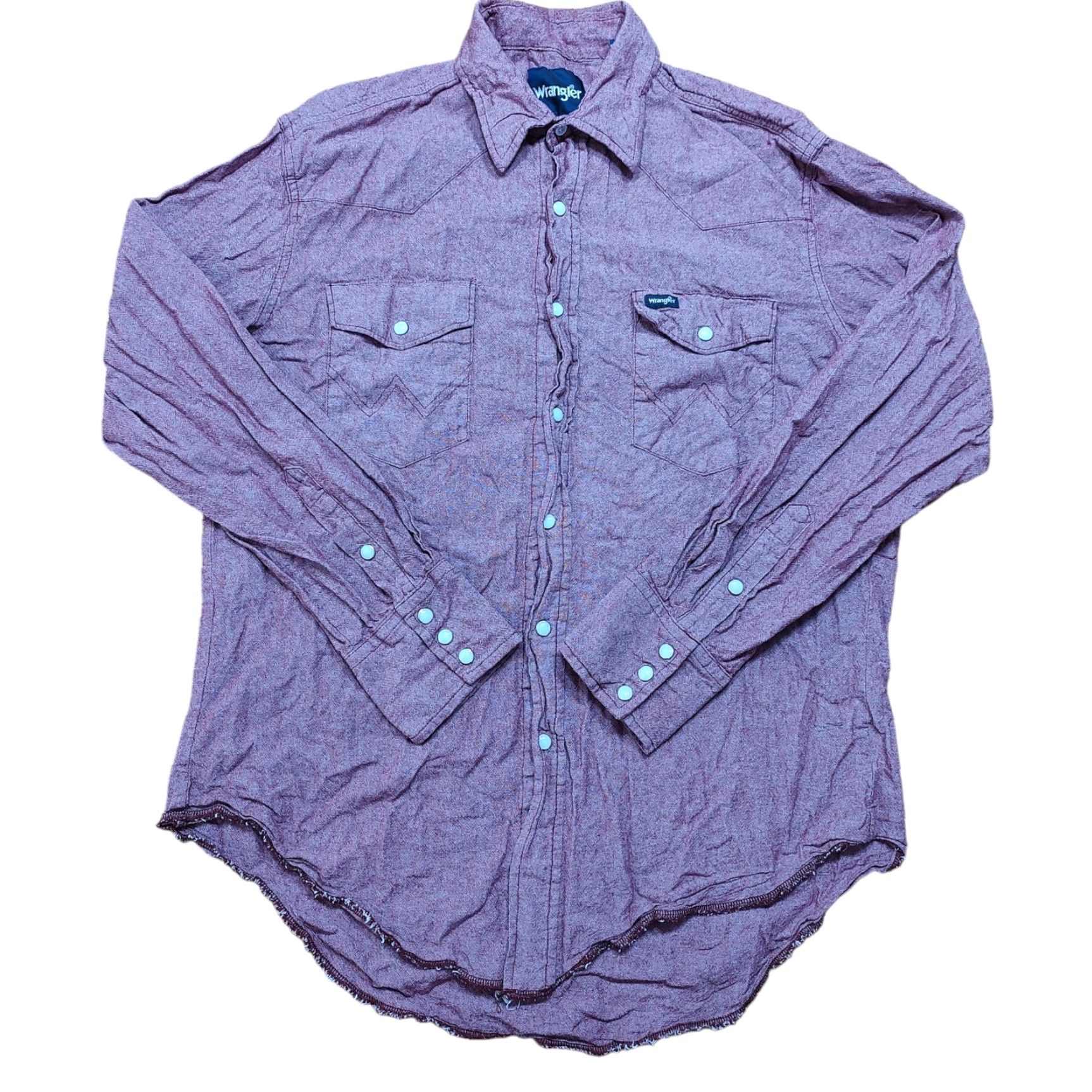 Wrangler VINTAGE Wrangler Shirt Mens Large Red 90s Western Cowboy Pearl Snap Button-Up Shirt Size US L / EU 52-54 / 3 - 2 Thumbnail