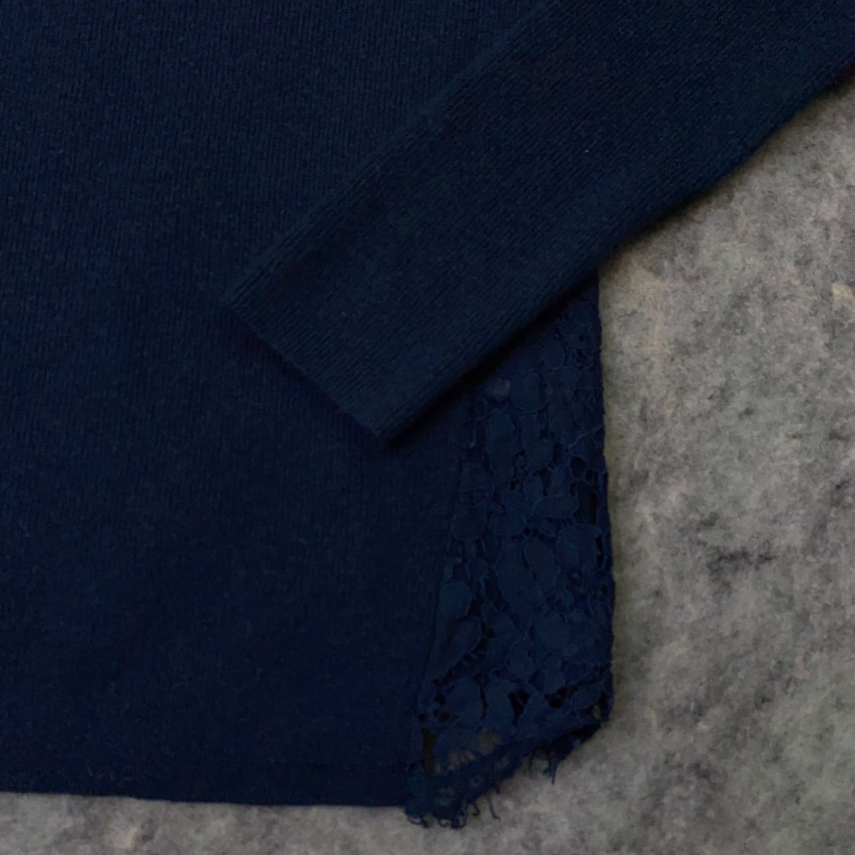 White House Black Market White House Black Market Shirt Top Small Blue Lace Layered Long Sleeve Womens Size S / US 4 / IT 40 - 2 Thumbnail