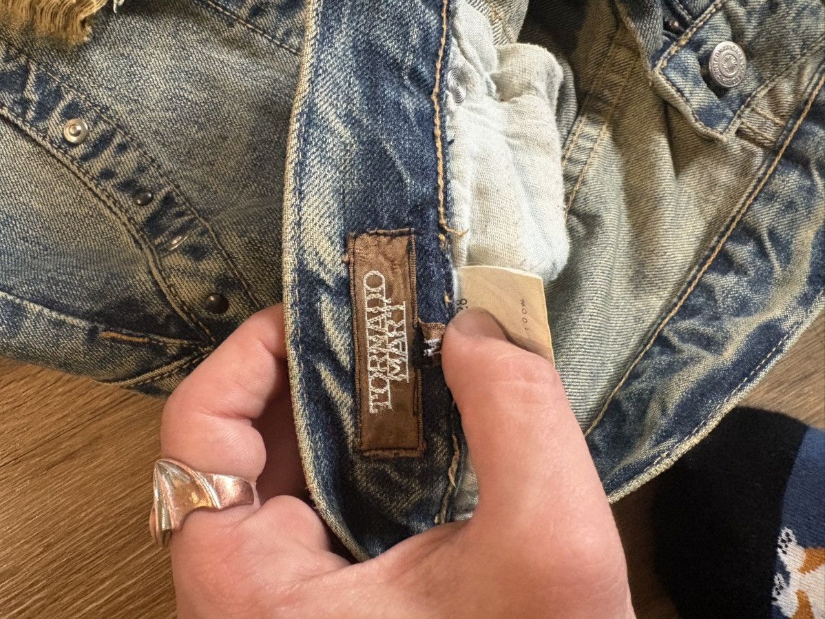 Tornado Mart Tornado Mart Archive Studded Distressed Zip-Flare Denim Size 30" / US 8 / IT 44 - 7 Thumbnail