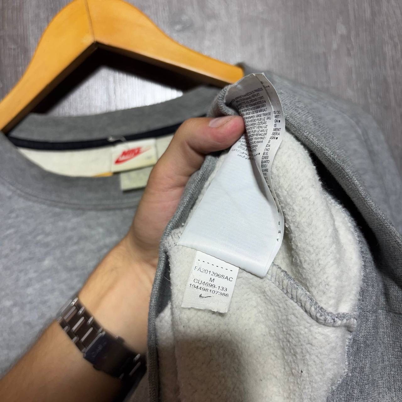 Nike × Stussy Nike Stussy Grey Streatwear Oversize M Sweatshirt Size US M / EU 48-50 / 2 - 7 Thumbnail