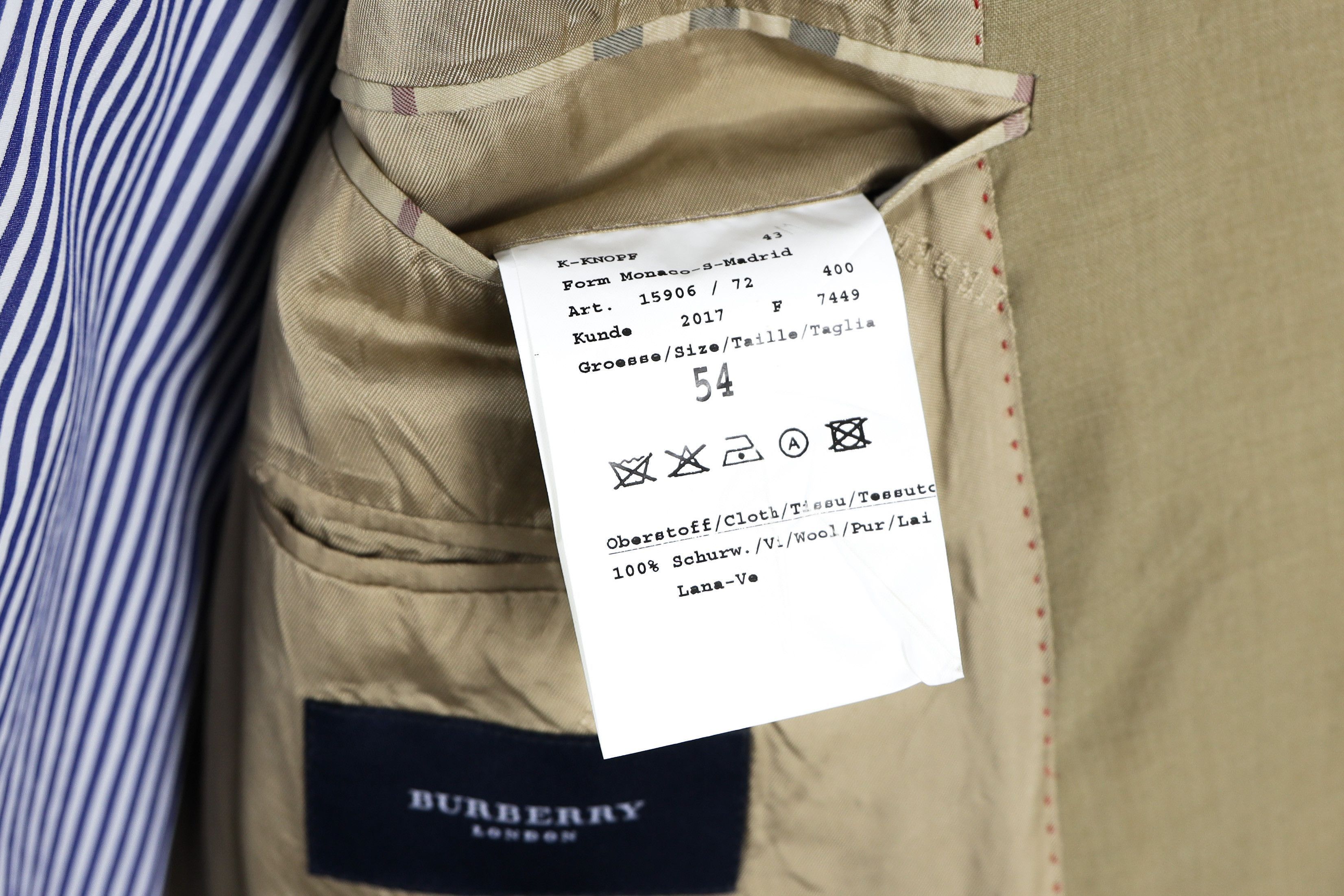 Burberry × Burberry Prorsum Burberry Beige Wool Blazer Jacket 54 size Size US L / EU 52-54 / 3 - 5 Thumbnail