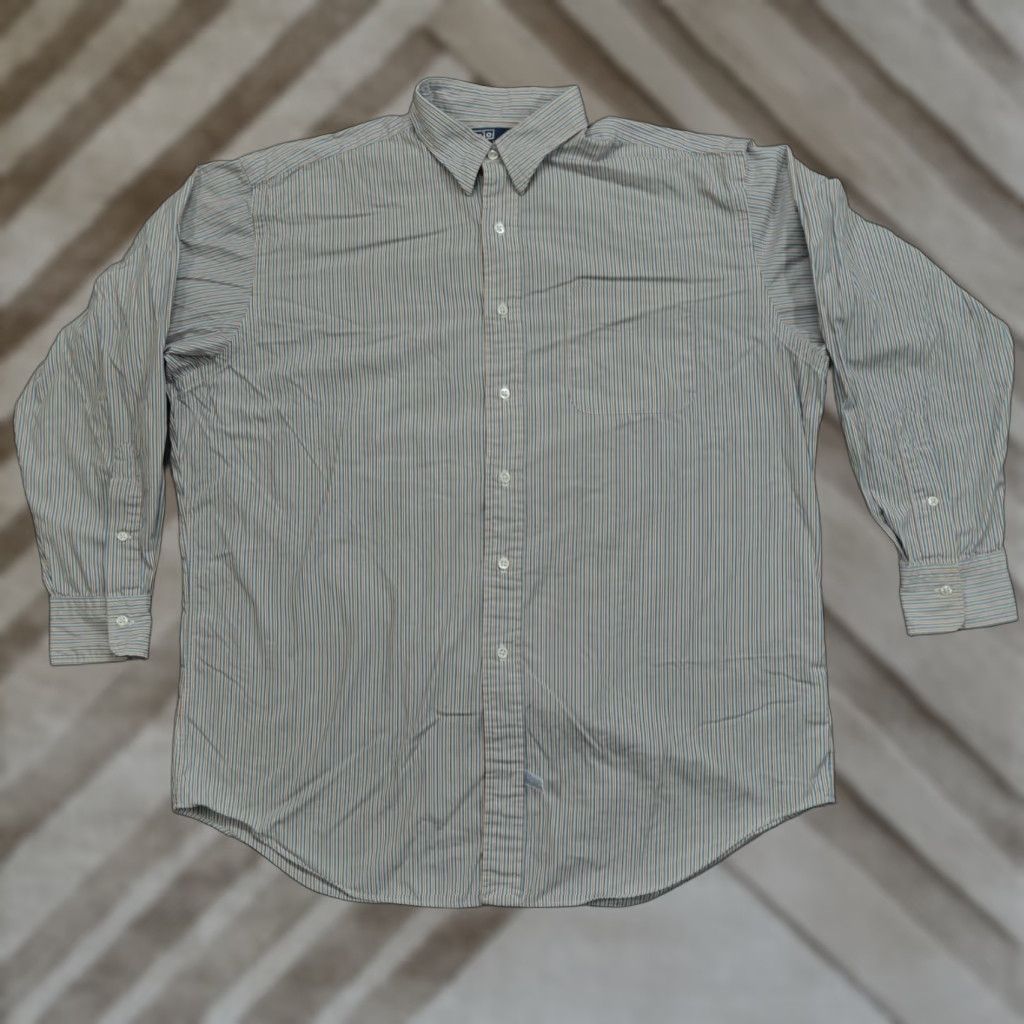 Polo Ralph Lauren VINTAGE Polo Ralph Lauren Shirt Mens 16 33 Blue Red Striped Button Up Chatfield Plaid Cotton Classic Button-Down Collar Mens Size US L / EU 52-54 / 3 - 1 Thumbnail