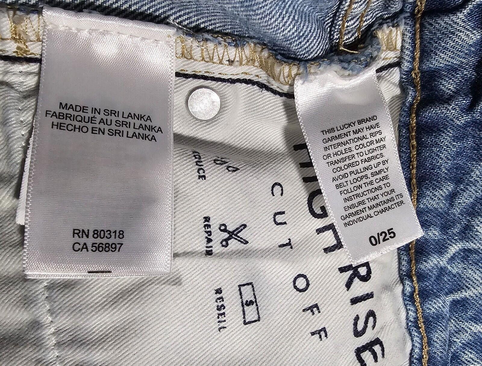 Lucky Brand Lucky Brand Shorts Womens 0/25 High Rise Cut Off Smiley Face Size 25" / US 0 / IT 36 - 3 Thumbnail