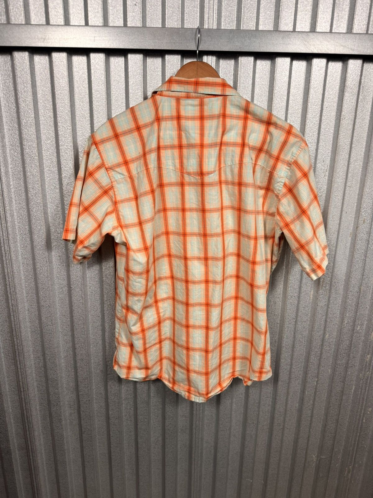 Wrangler Vintage Wrangler Short Sleeve Orange Plaid Western Shirt Size US L / EU 52-54 / 3 - 9 Thumbnail