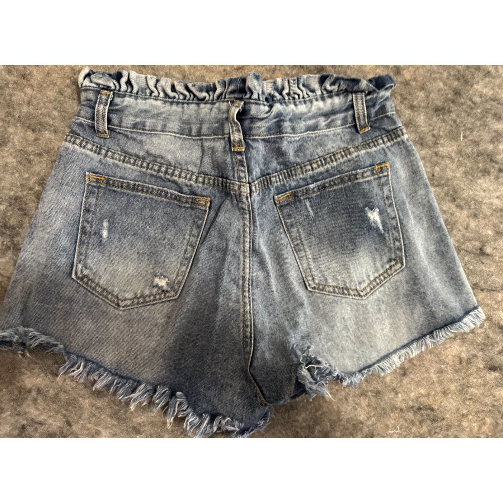 Vintage Hayden Jeans Shorts Paperbag Waist Medium Cut-Off Women M Blue Size 32" / US 10 / IT 46 - 2 Thumbnail