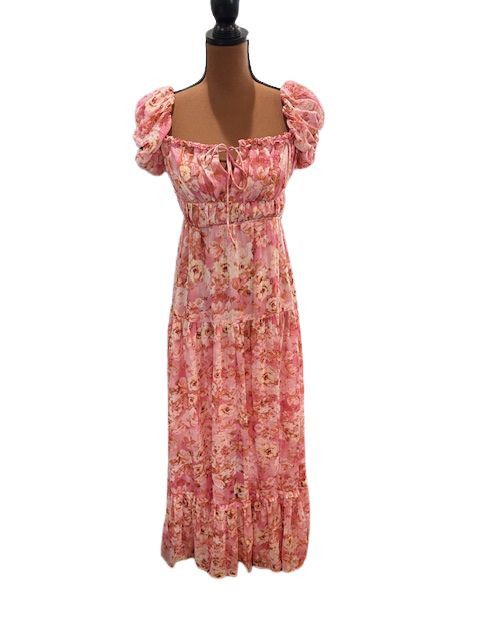 ASTR The Label ASTR “Roseline” Off Shoulder Floral Tiered Maxi Dress Size S / US 4 / IT 40 - 1 Thumbnail
