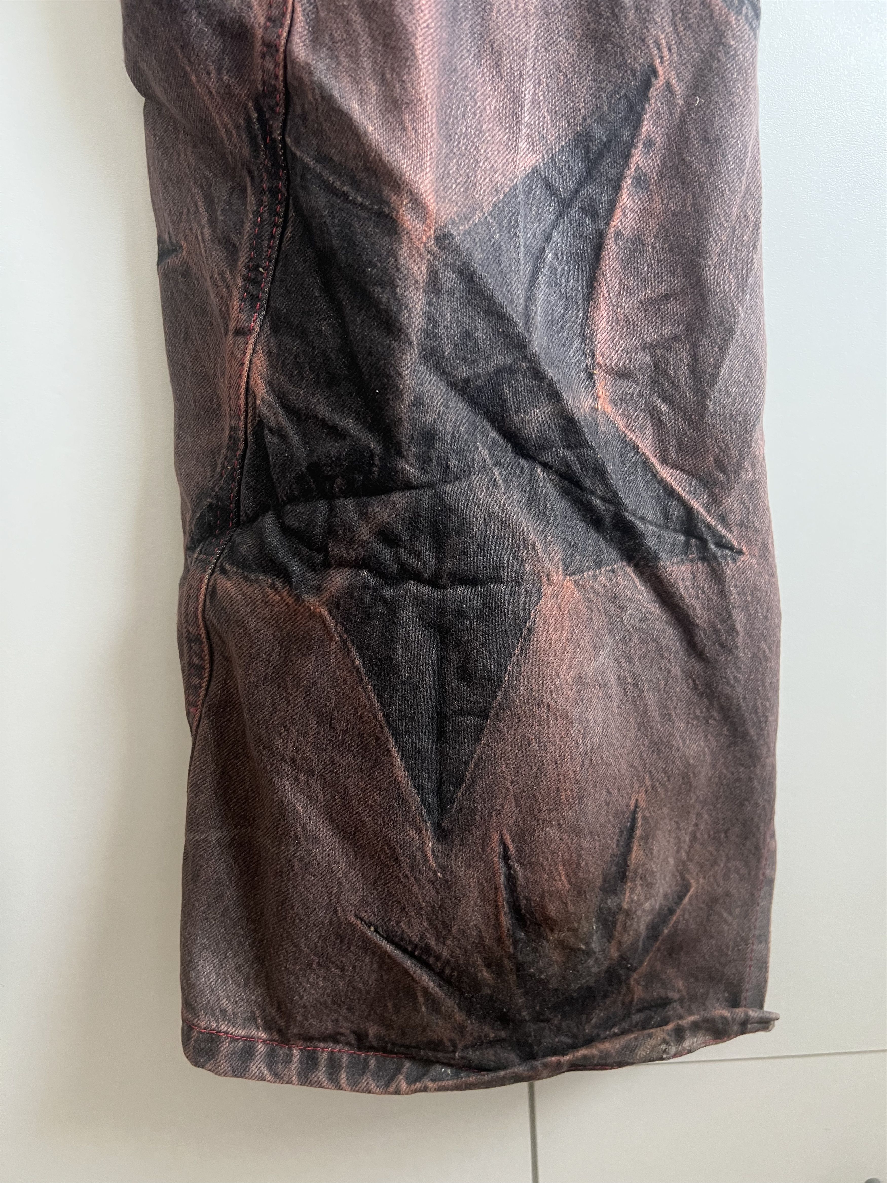 SSENSE Masha Popova RUNWAY Washed Brown Boyfriend Rust Jeans Size US 31 - 11 Thumbnail