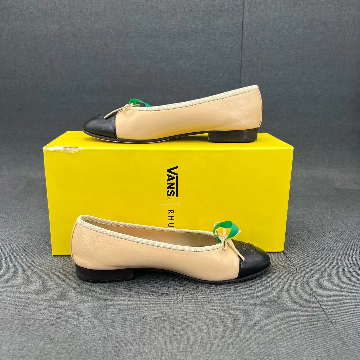 Chanel CHANEL Beige Womens Casual Ballet Flats 36.5 Size US 6 / IT 36 - 3 Thumbnail