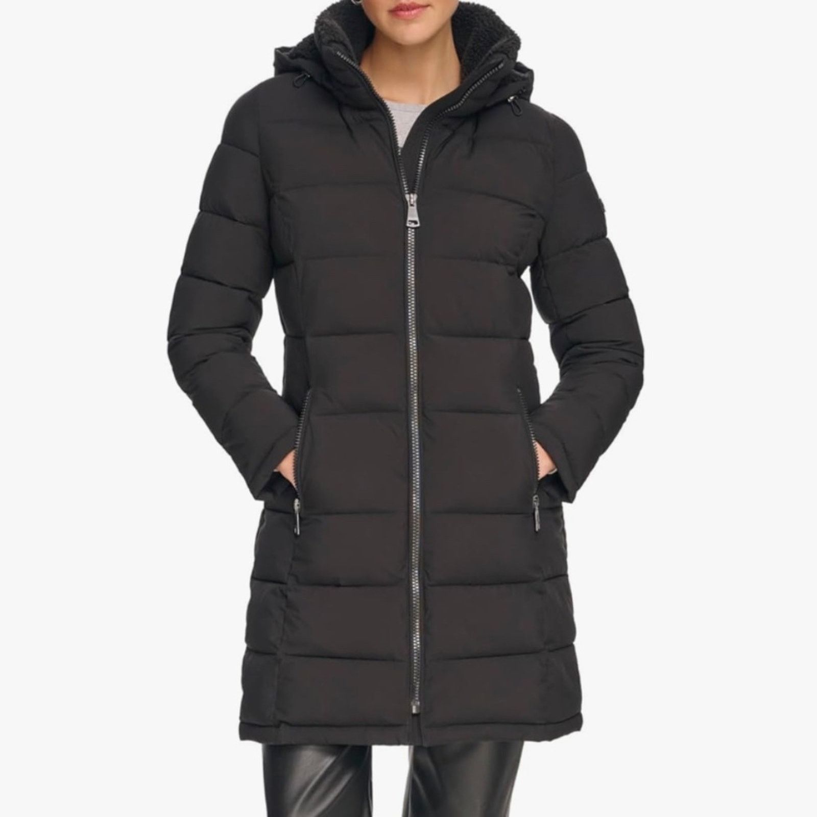 Calvin Klein Calvin Klein. Faux Sherpa Puffer Jacket. Size XL / US 12-14 / IT 48-50 - 5 Thumbnail