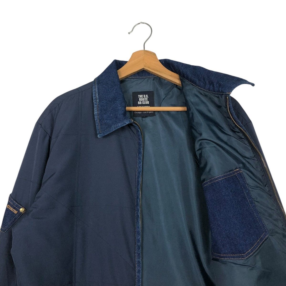 Japanese Brand 🔥VTG BOMBER JACKET ROUTE 66 CLUB BONDAGE BIKER ISSEY MIYAKE Size US L / EU 52-54 / 3 - 14 Thumbnail