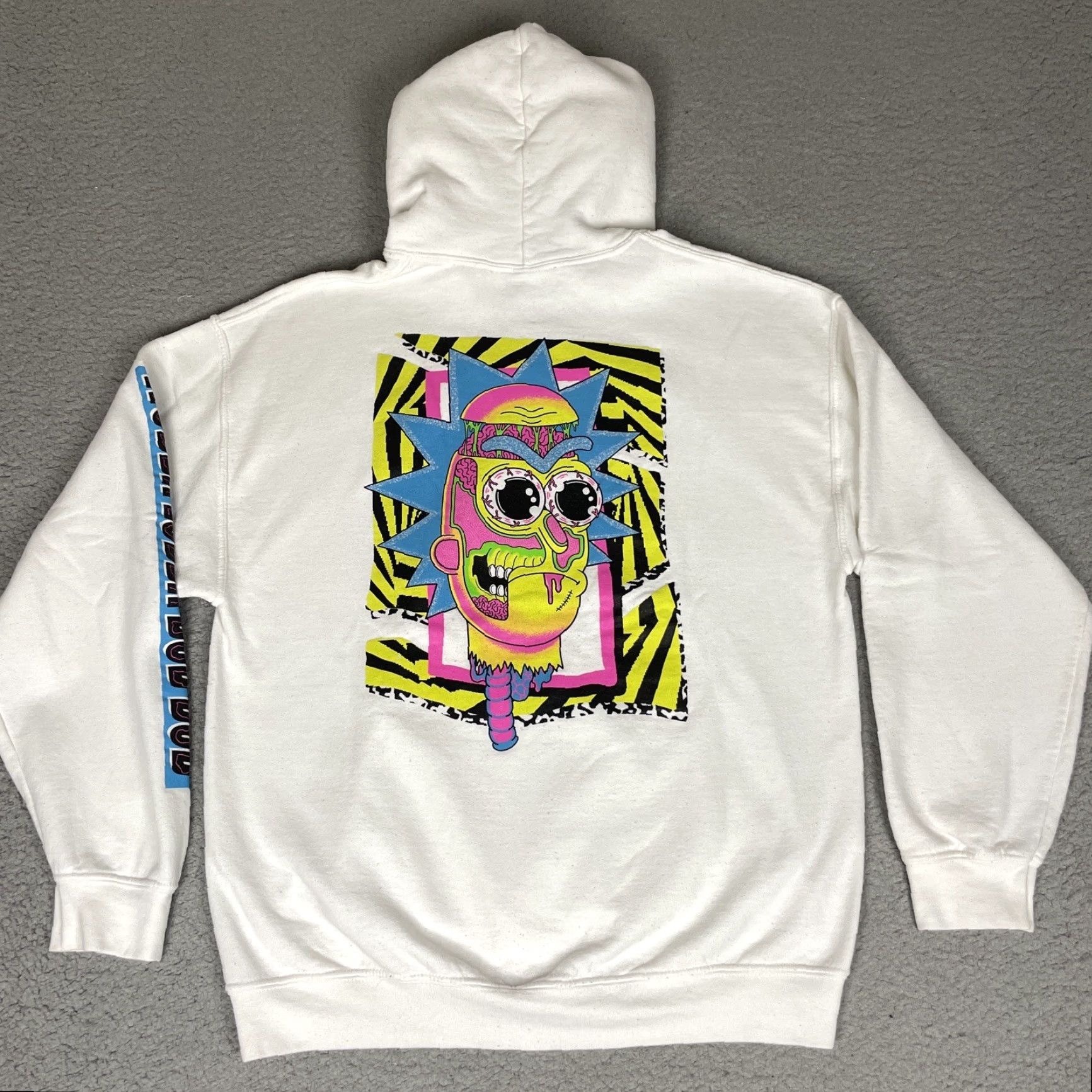 Swims VINTAGE Rick And Morty Sweatshirt Mens Large White Adult Swim Hoodie Size US L / EU 52-54 / 3 - 2 Thumbnail