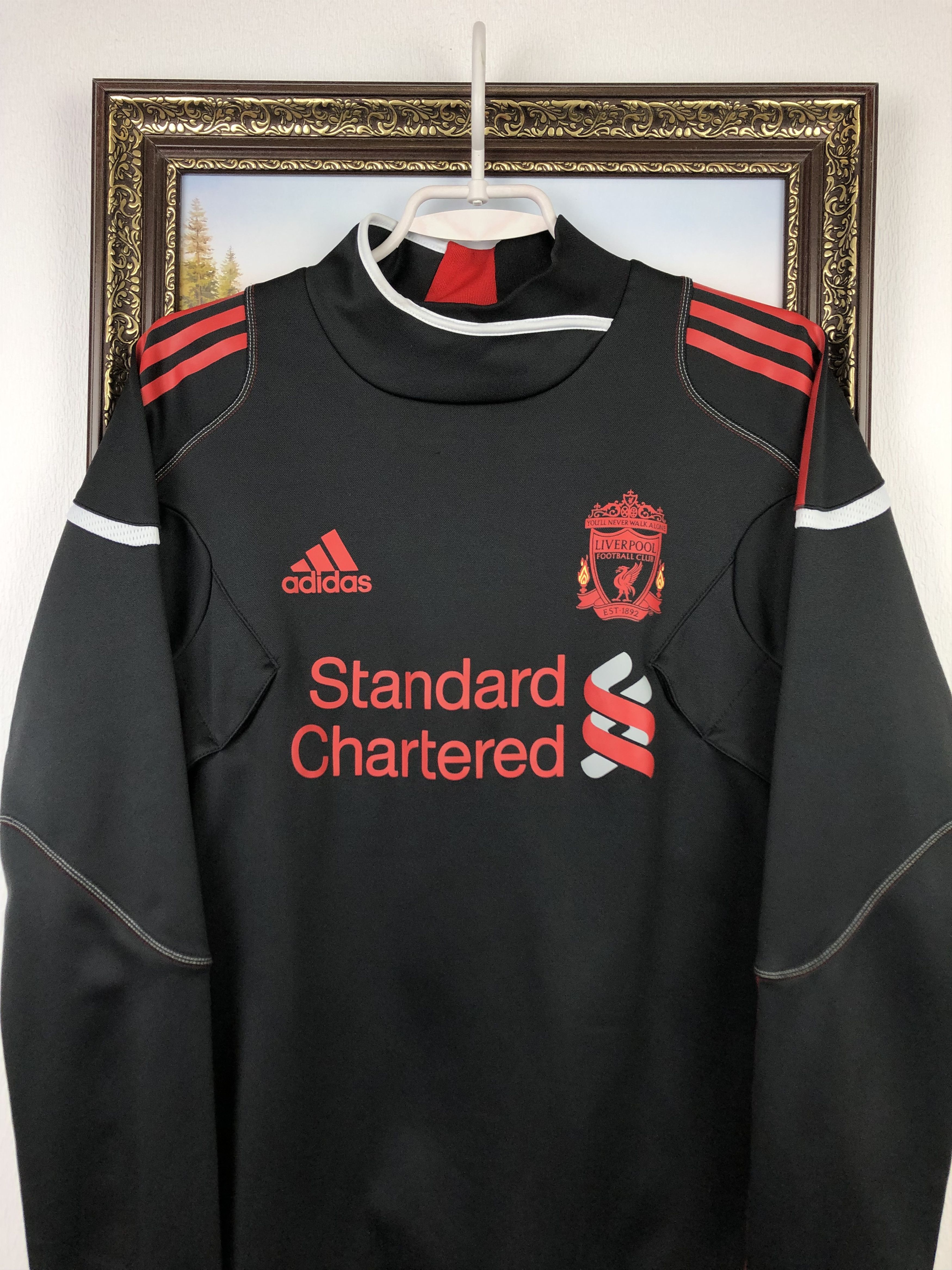 Adidas Vintage Liverpool Football Warm Up Sweatshirt Soccer Jacket Size US S / EU 44-46 / 1 - 2 Thumbnail