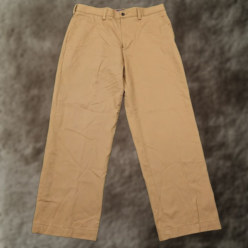 Chaps VINTAGE Chaps Pants Mens Casual Chino W34 L30 Khaki Cotton Flat Front Dress Business Casual Size US 34 / EU 50 - 1 Thumbnail