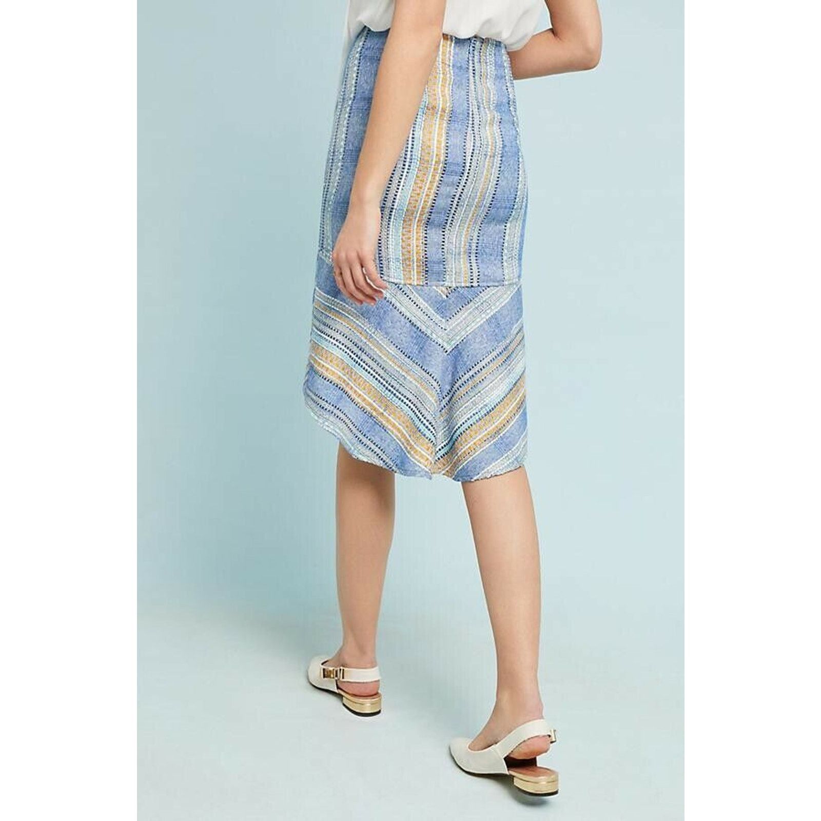 Anthropologie New Anthropologie Flounced Tweed Skirt by Samantha Dru $148 Size 27" / US 4 / IT 40 - 4 Thumbnail