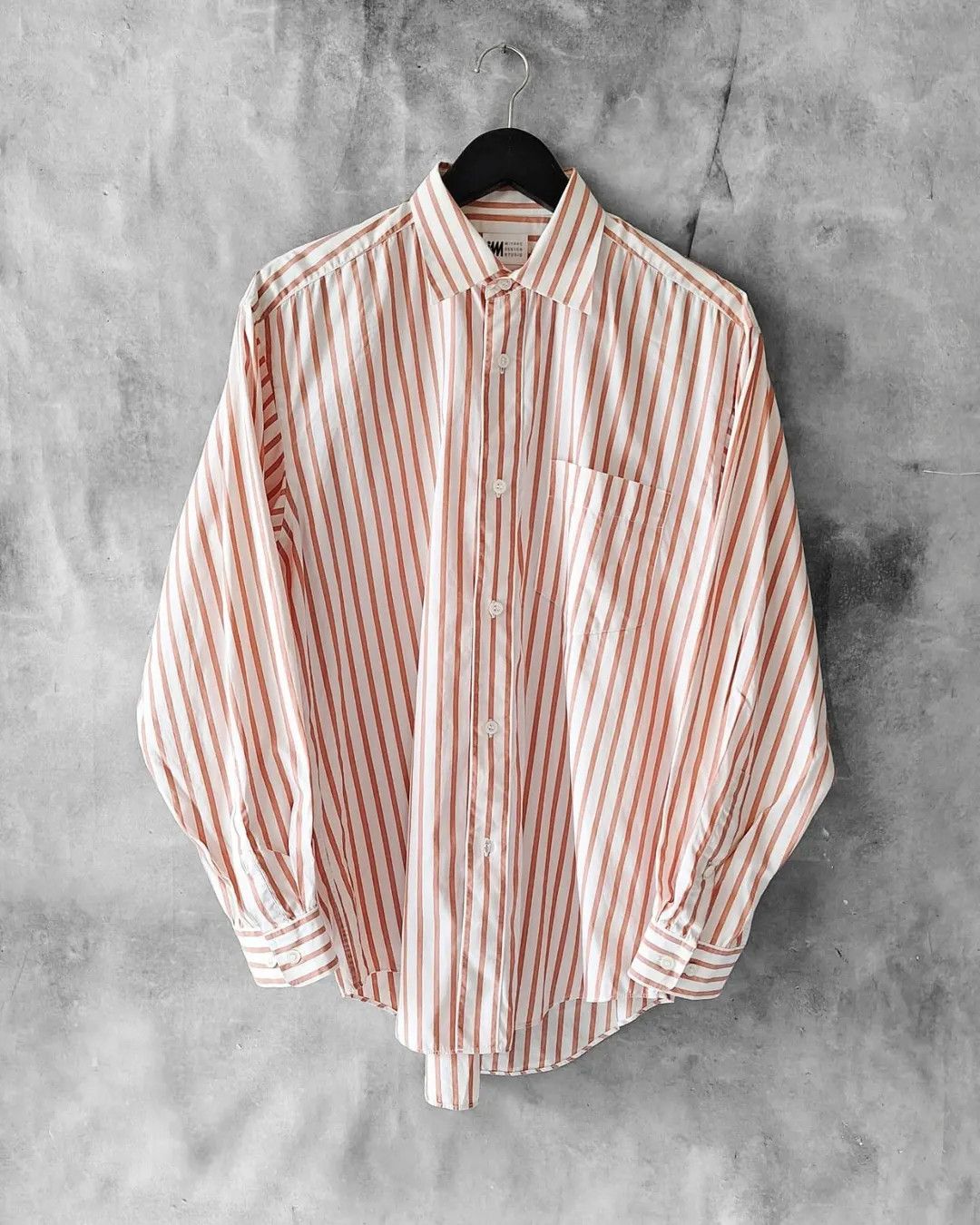 Vintage Issey Miyake Design Studio Orange Stripe Shirt