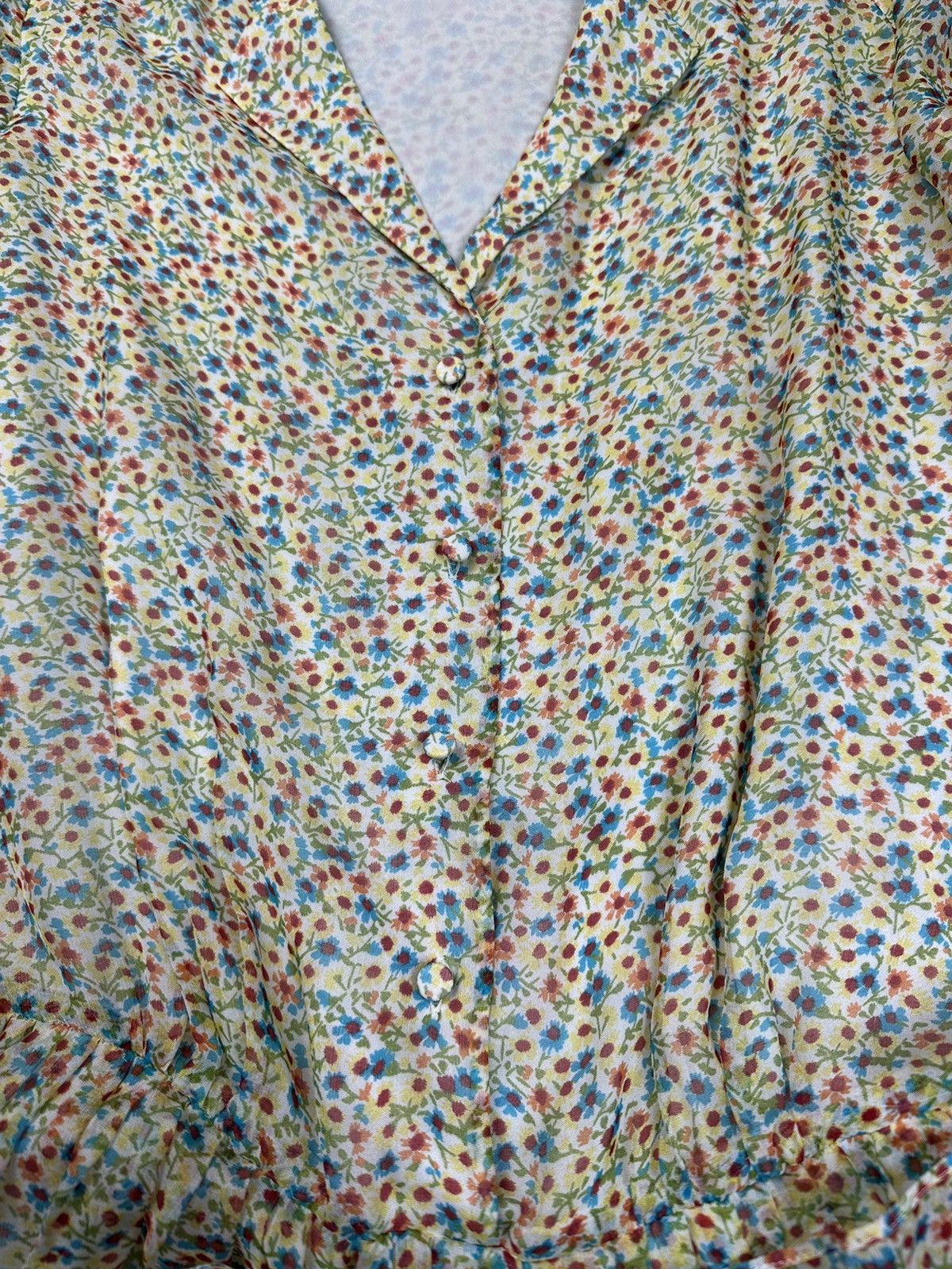 Saint Laurent Paris Saint Laurent Paris Silk Flower Button Up Dress Size M / US 6-8 / IT 42-44 - 8 Thumbnail