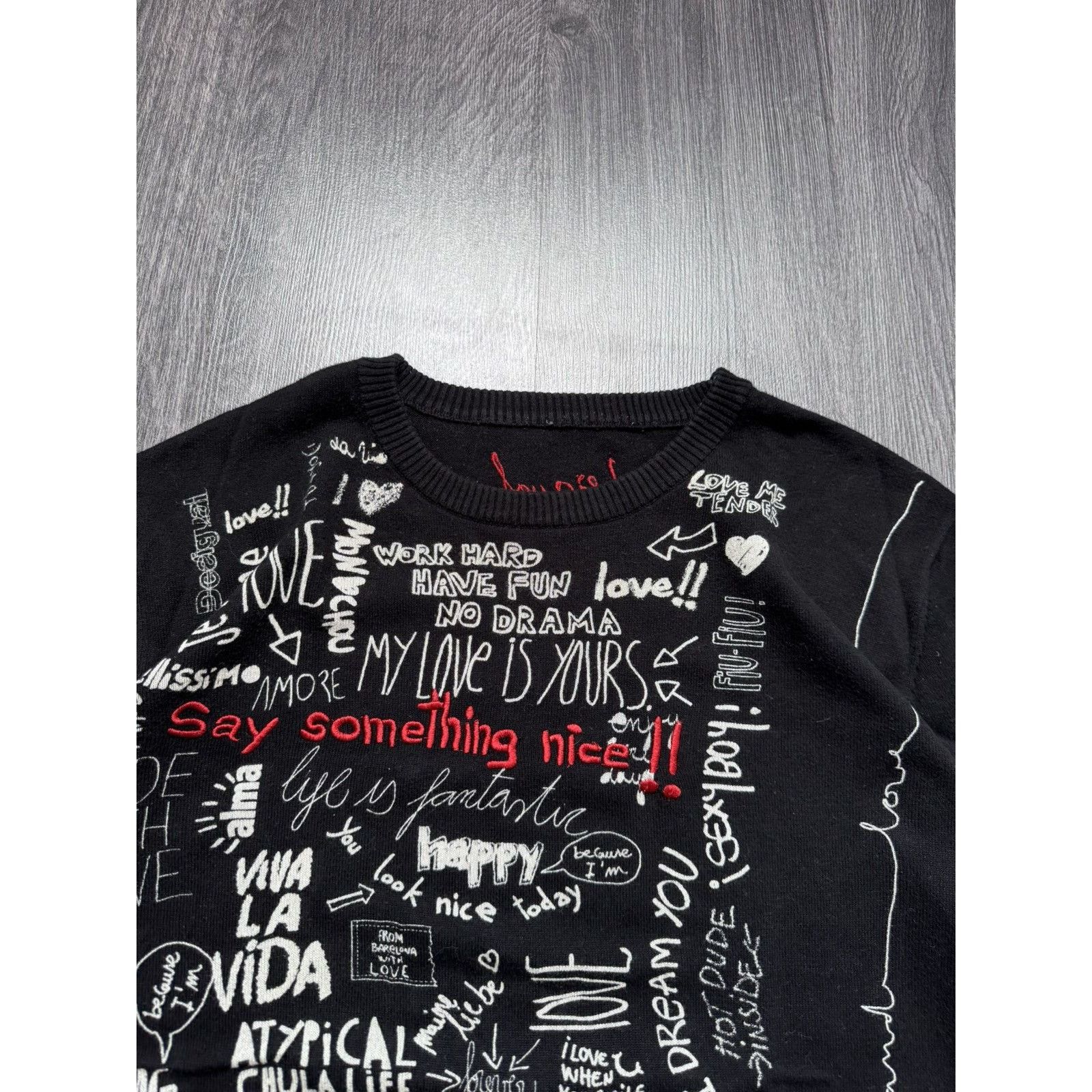 Desigual Vintage Desigual Avantgarde Knit Sweater Japan Style Size US XL / EU 56 / 4 - 3 Thumbnail