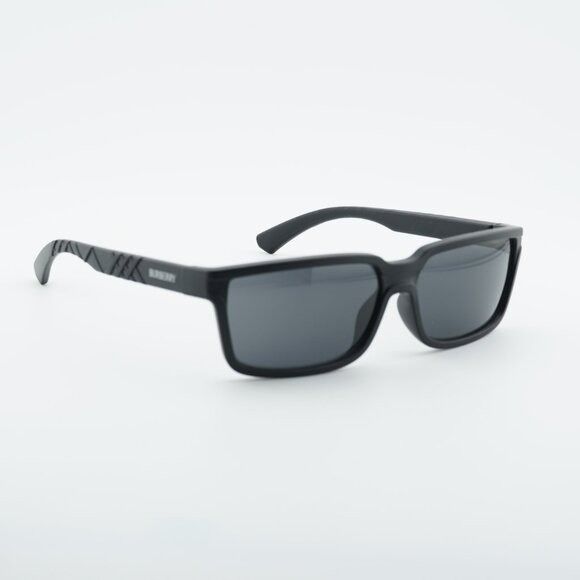 Burberry Burberry BE4495D 346487 Sunglasses Black Rectangle Frame Size ONE SIZE - 5 Thumbnail