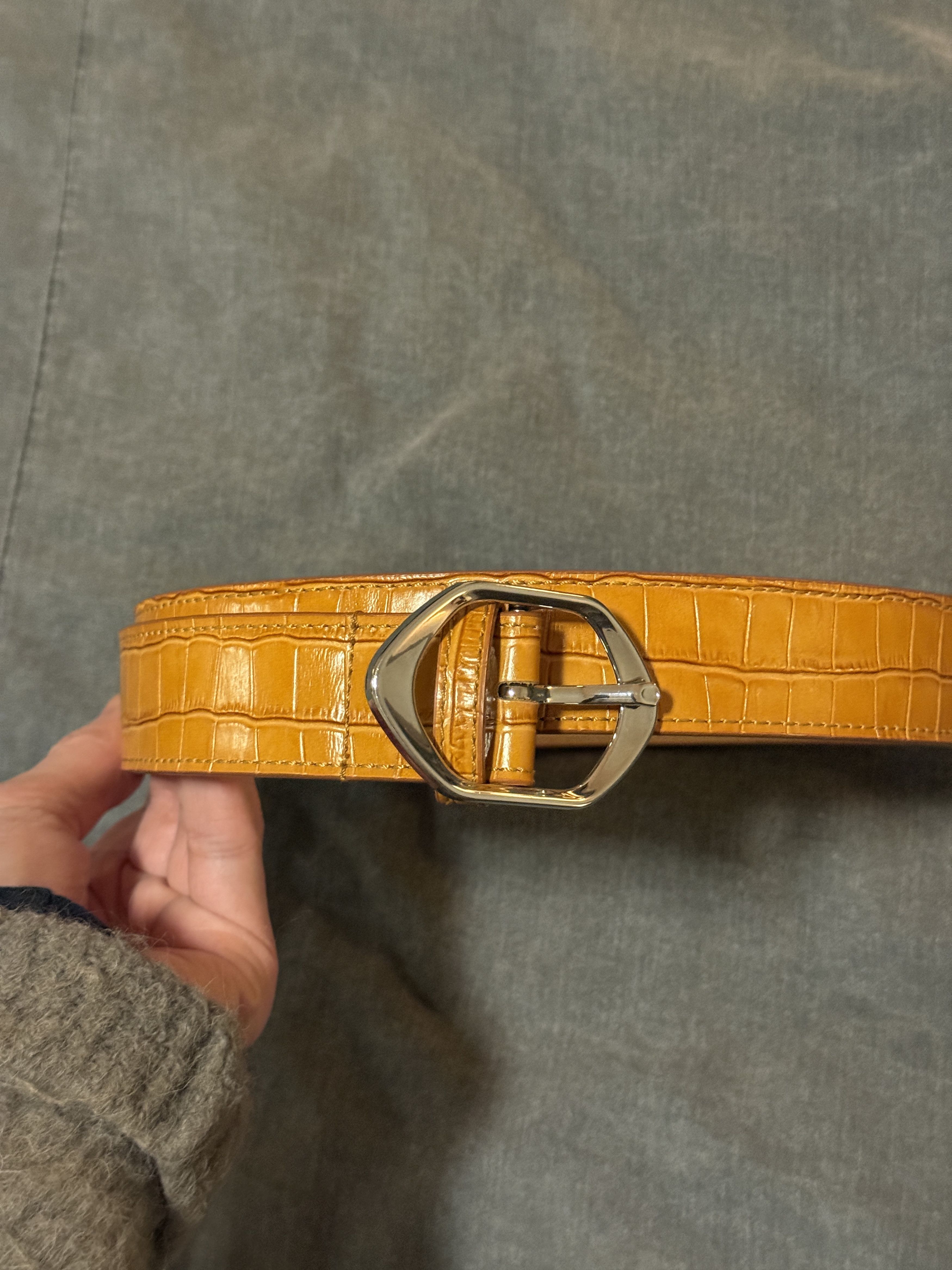 Palomo Spain Orange leather belt Size ONE SIZE - 1 Thumbnail