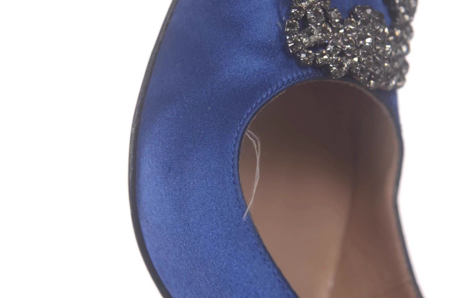 Manolo Blahnik Manolo Blahnik Satin Crystal Buckle Heels 37.5 Size US 6.5 / IT 36.5 - 2 Thumbnail