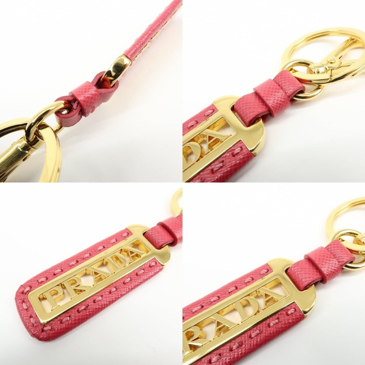 Prada Prada Logo Saffiano Keychain Red Size ONE SIZE - 4 Thumbnail