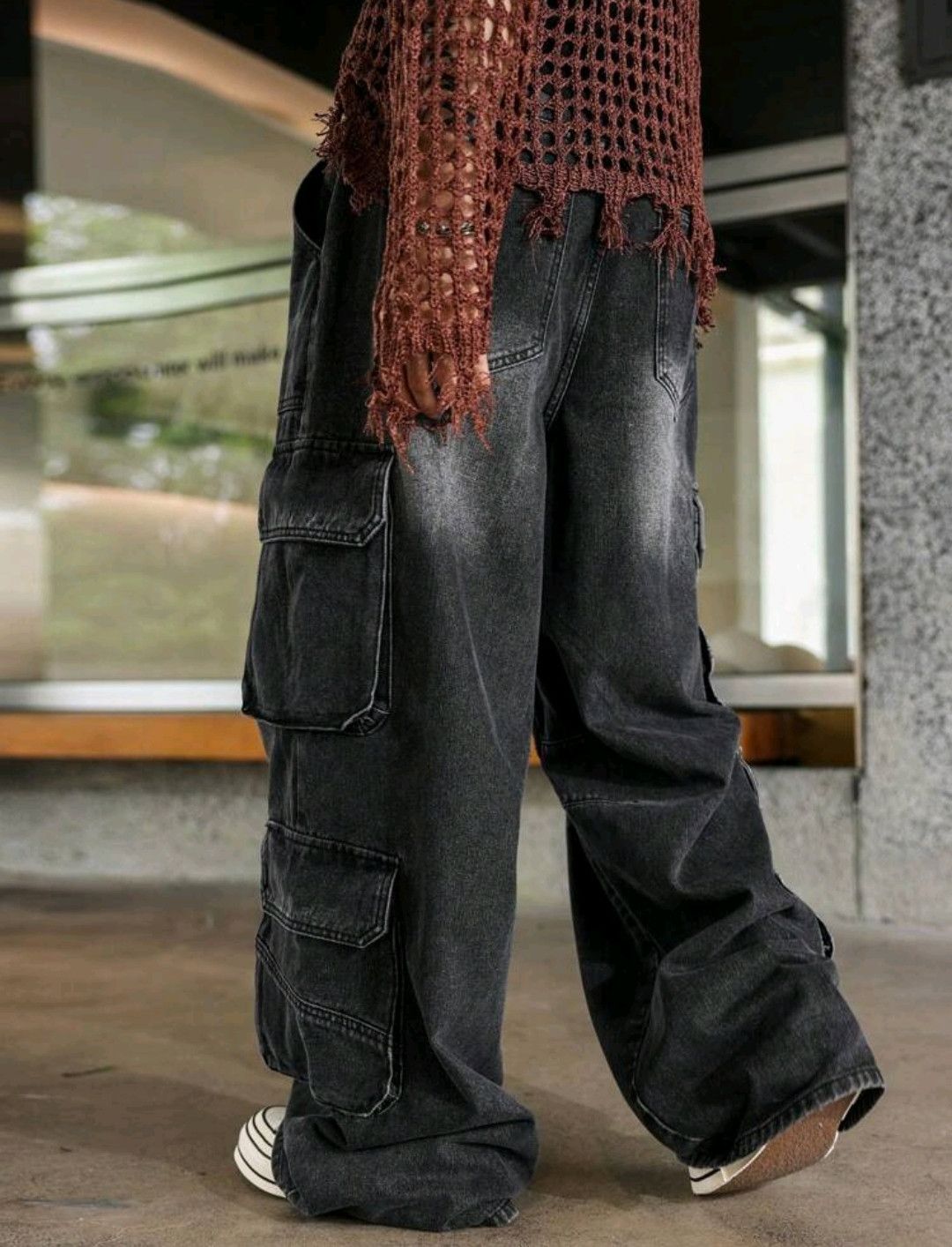 Japanese Brand × Jean Denim Workwear Baggy Jeans w/ Multiple Pockets & Wide Legs Size US 33 - 2 Thumbnail