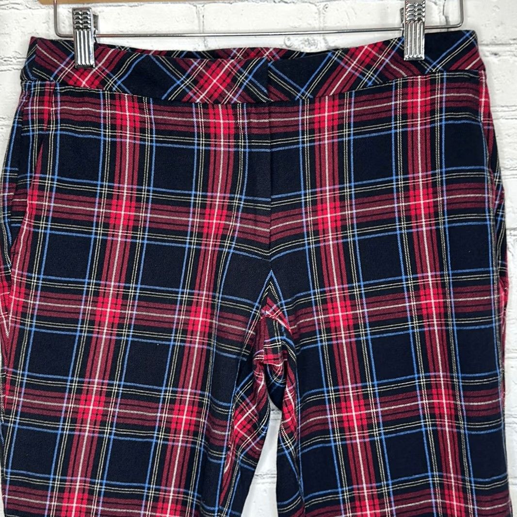J. Jill J. Jill Women’s Cropped Pants size 6 Multicolor Plaid Premium Bi-Stretch Dress Pants Women Short-14.5” Waist 14.5” Front Rise 8.5” Inseam 25” Size 28" / US 6 / IT 42 - 2 Thumbnail