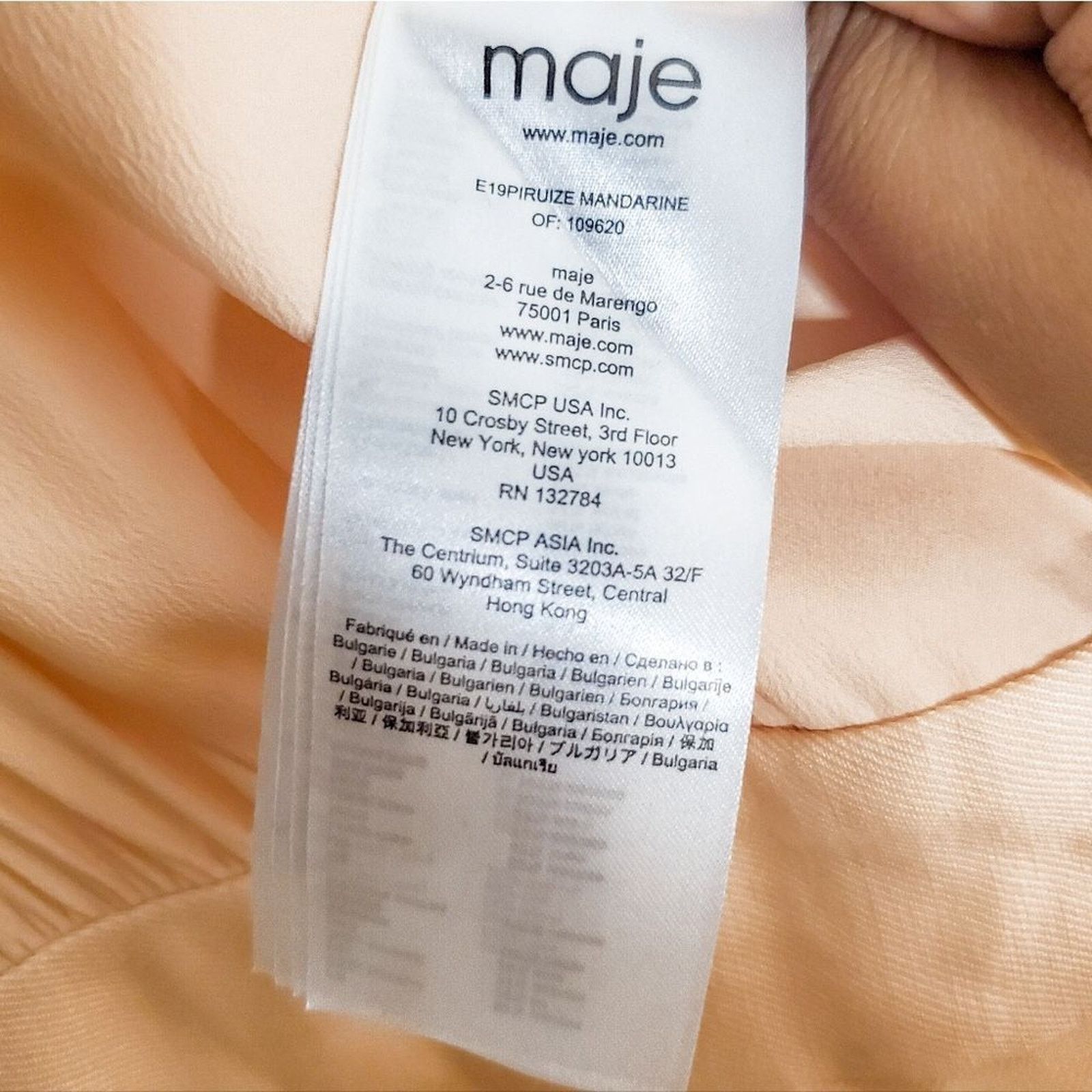 Maje 𝅺Maje Mandarin Peach Piruize Ruffled Jumpsuit Size 34 0 Size 25" / US 0 / IT 36 - 8 Thumbnail