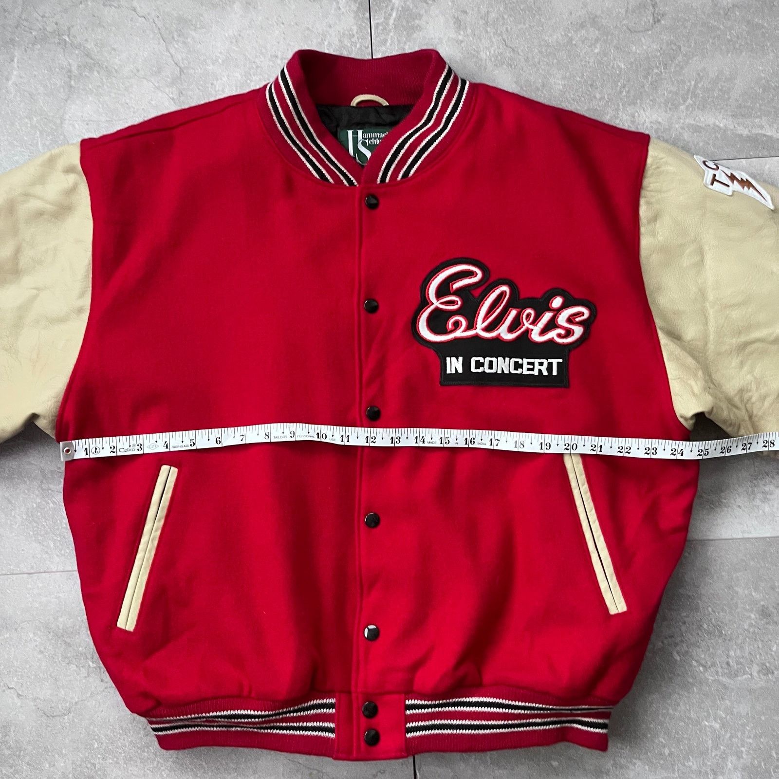 Vintage Vintage Elvis Presley Jacket – Red Wool / Cream Leather – XL Size US XL / EU 56 / 4 - 7 Thumbnail