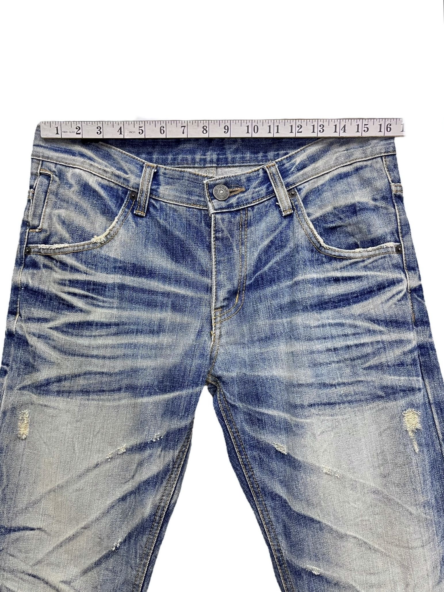 Japanese Brand FYE🔥90's IMPROVES Mudwash Clawmark Distressed Denim Jeans Size US 32 / EU 48 - 16 Thumbnail
