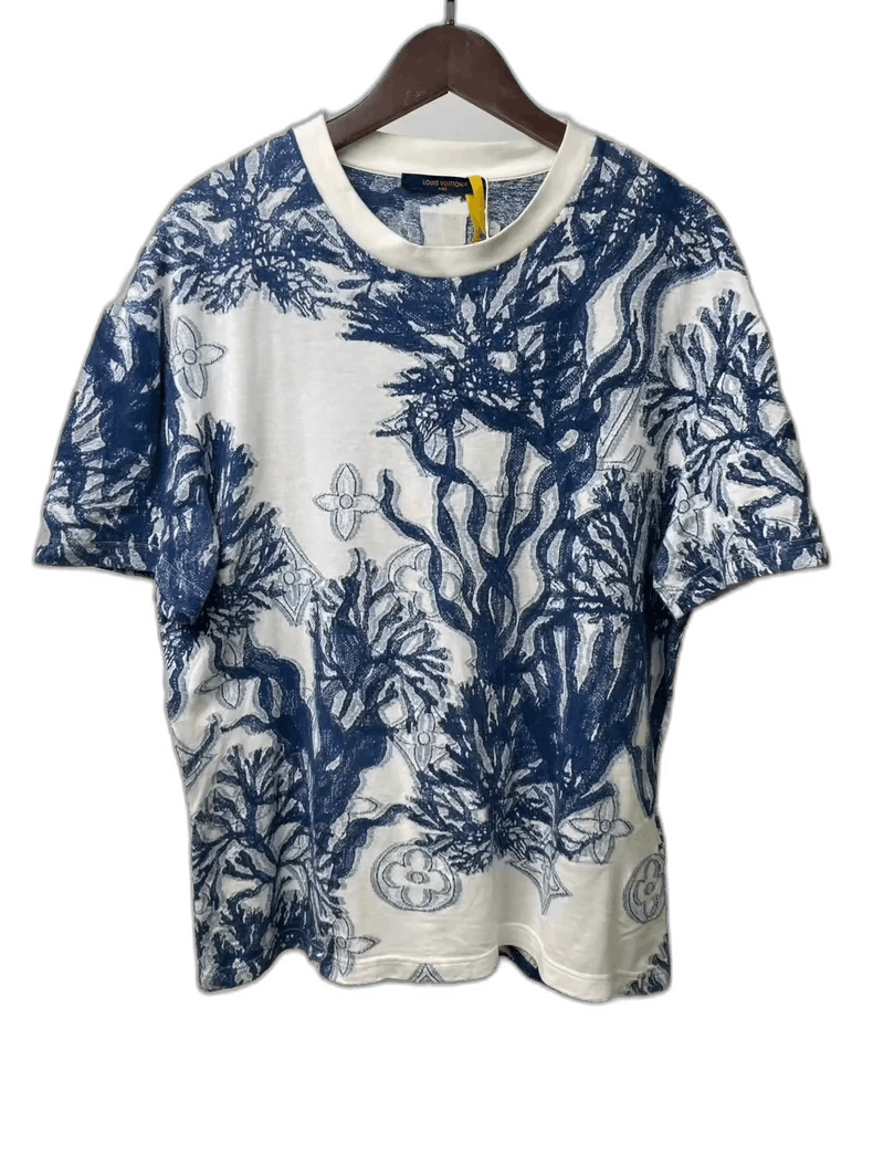 Louis Vuitton Louis Vuitton Blue Printed Short Sleeve Shirt-yf Size US XL / EU 56 / 4 - 1 Thumbnail