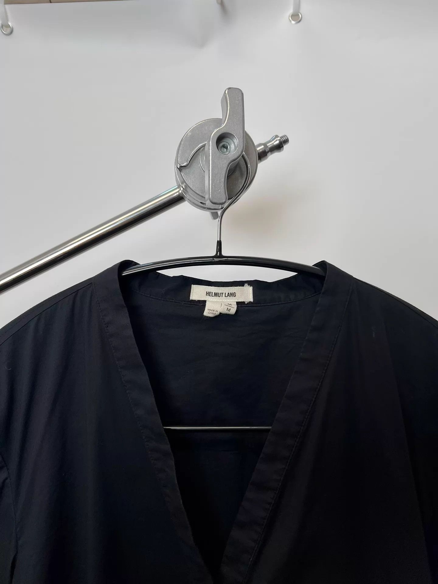 Helmut Lang Helmut Lang V-neck hidden button blend drape shirt Size M / US 6-8 / IT 42-44 - 3 Thumbnail
