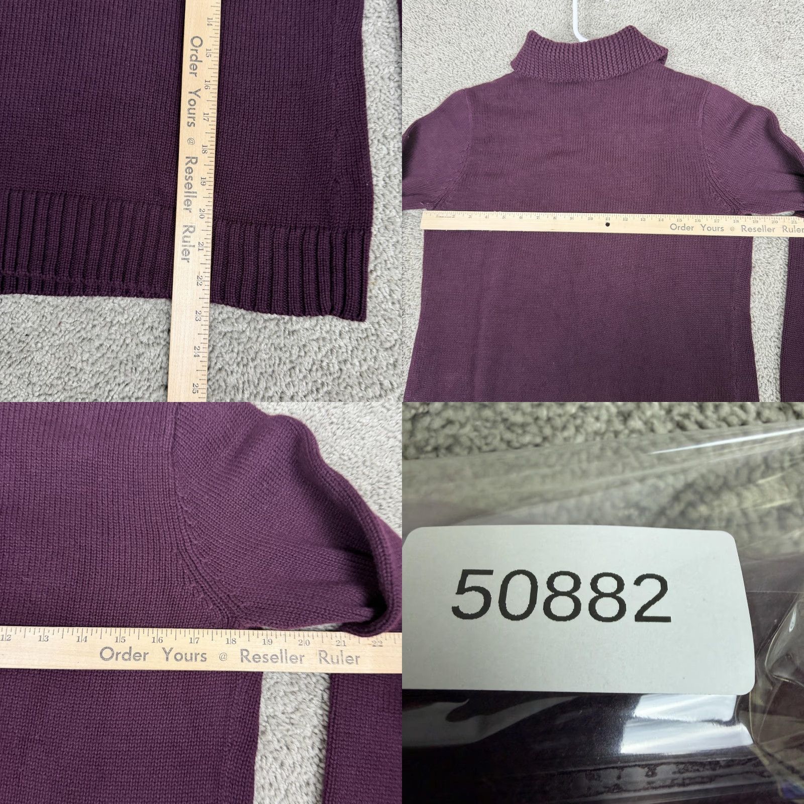 Ralph Lauren Lauren Ralph Lauren Sweater Womens Large Purple Collared Toggle Knit Pullover Size L / US 10 / IT 46 - 8 Thumbnail