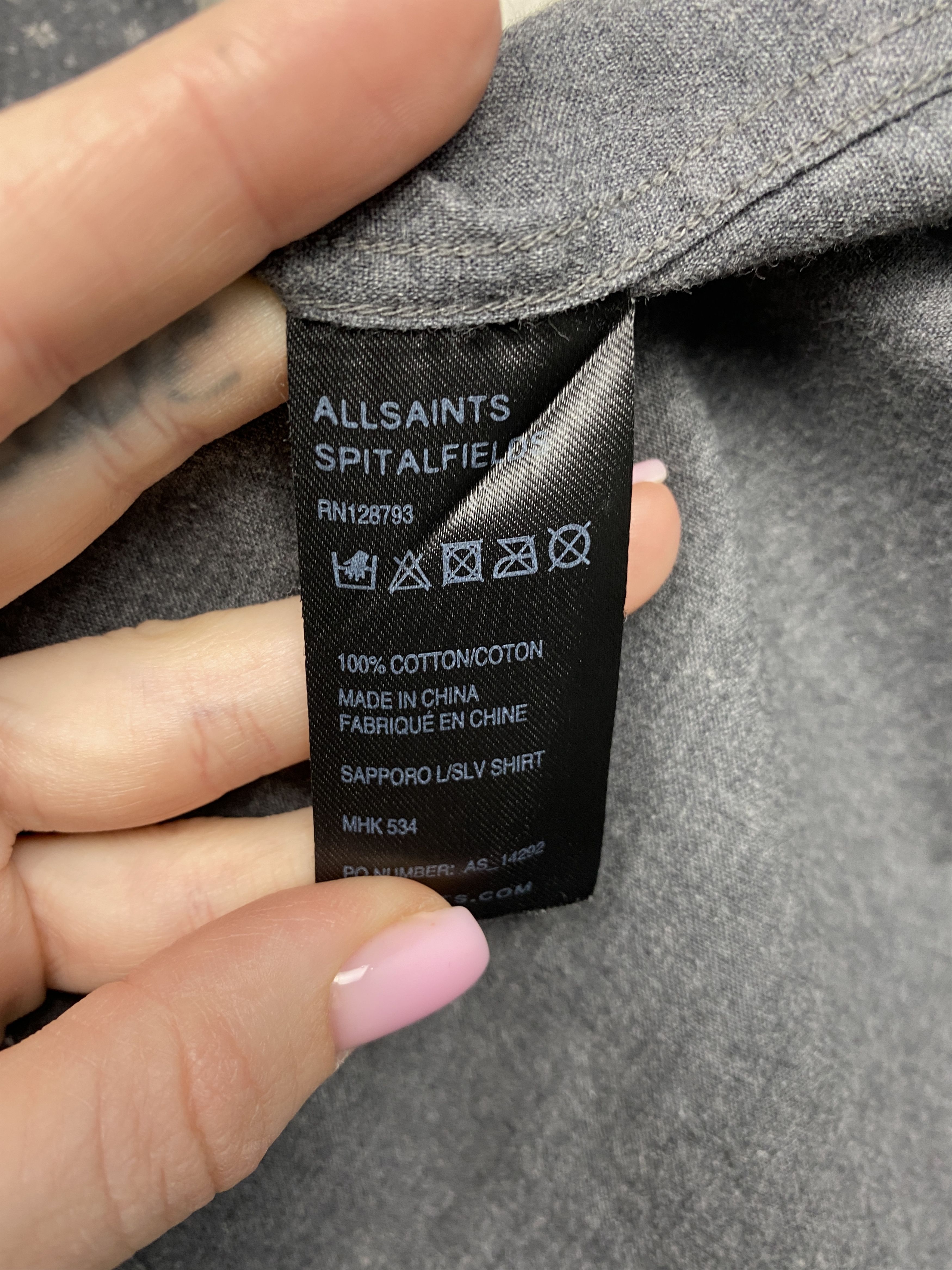 Allsaints × Vintage Allsaints Mens Sapporo Long Sleeve Shirt Size US M / EU 48-50 / 2 - 5 Thumbnail