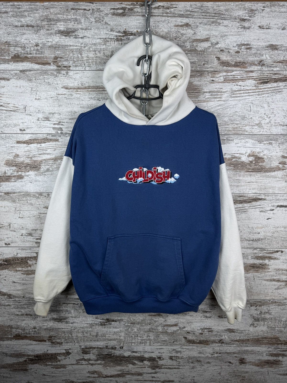 Designer × Vintage Childish Theme Park Hoodie Big Logo Blue Mens Vintage rare Size US S / EU 44-46 / 1 - 2 Thumbnail