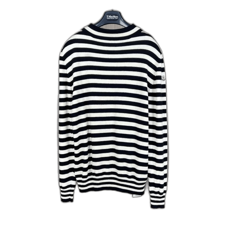 Moncler Moncler Striped Logo Cashmere Long Sleeve Sweater Size US L / EU 52-54 / 3 - 1 Thumbnail