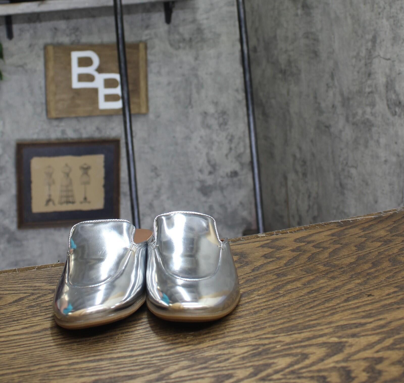 Other Nwt Aerosoles Mule Faux Leather Wilda Silver Mirror Gray 8m Size US 8 / IT 38 - 3 Thumbnail