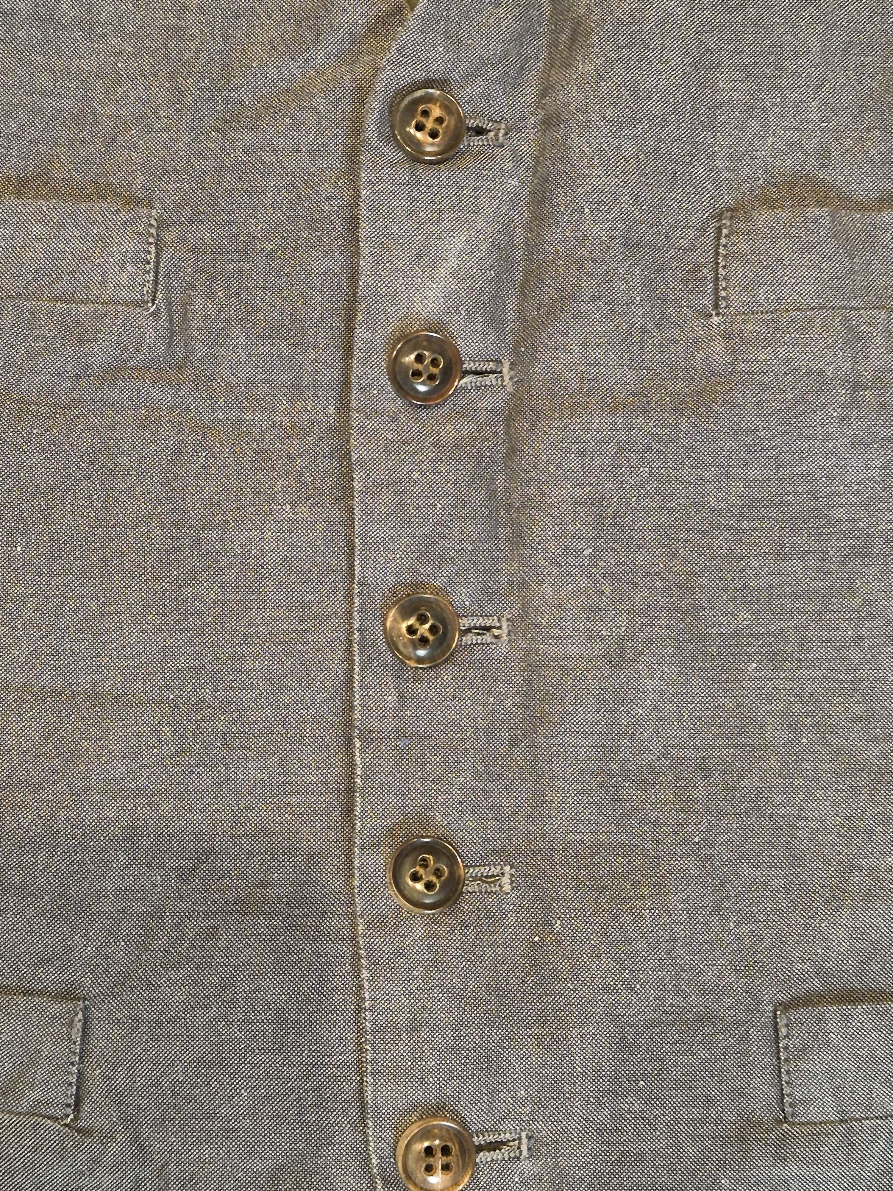 Nigel Cabourn Nigel Cabourn Linen Vest Size 54R - 4 Thumbnail